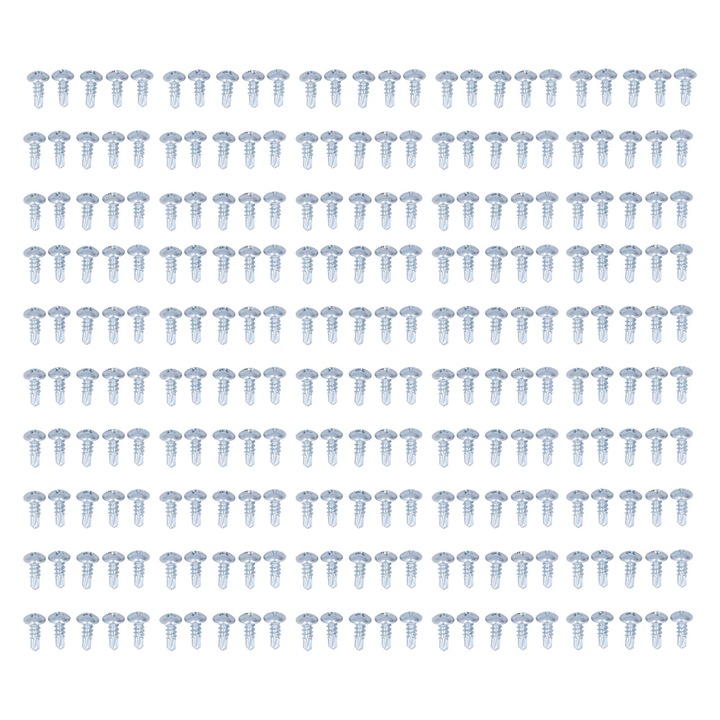Suruburi auto-perforante 250 buc, AMRINUGL, 4.8x13mm, din otel carbon, zincat, cap rotund