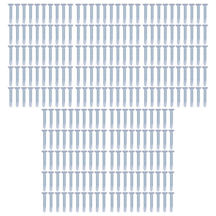 Suruburi auto-perforante, AMRINUGL, 250 buc, otel carbon zincat, 4.2x25mm, rezistente la coroziune