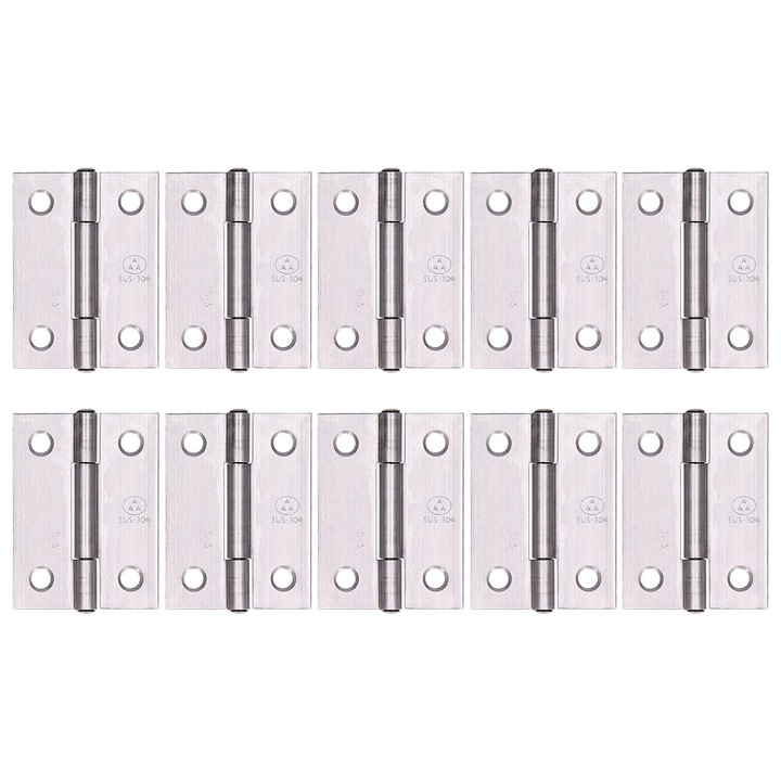 10 db 304-es rozsdamentes acél zsanér, 2 hüvelykes, ajtókhoz, többszínű