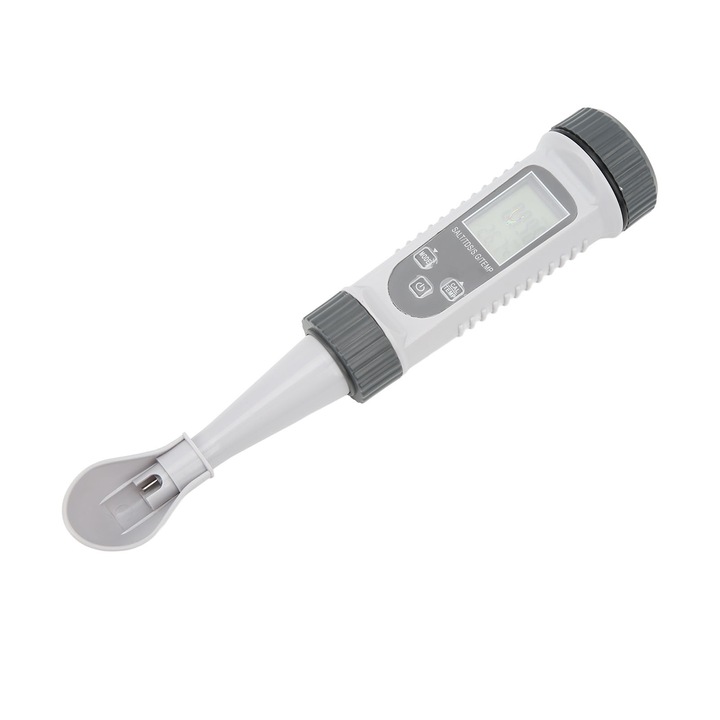 Многофункционален тестер за вода, Jormftte, измерване на TDS, СОЛ, ТЕМПЕРАТУРА, LCD екран, компактен