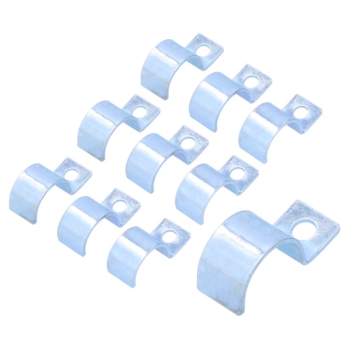 Csőbilincs, Enforose, 304 rozsdamentes acél, korrózióálló, 10 darabos készlet, 18-28mm átmérő, ezüst