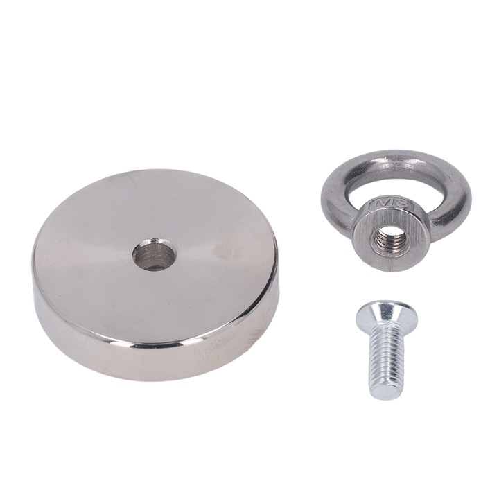 Set magneti puternici de salvare Enforose, 100 kg, argintii, 80°C