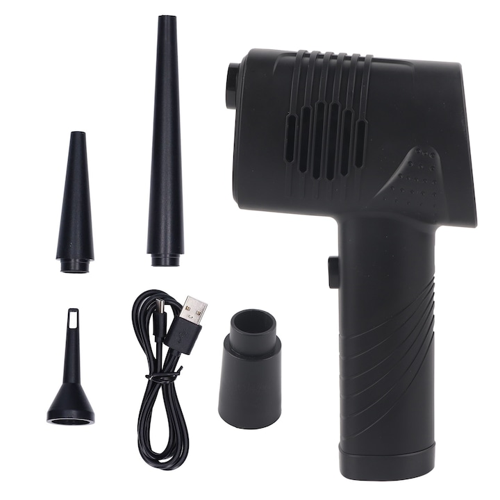 Aspirator Jormftte mini portabil, albastru, USB, curățare rapidă, silențios