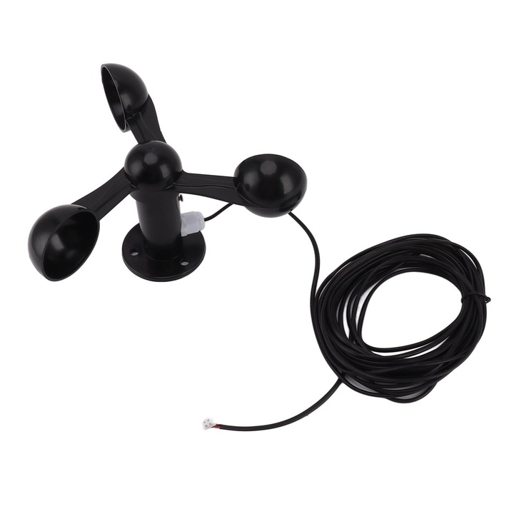 Anemometru, Cozevdnt, plastic, 4cm, 0-3.8V, negru