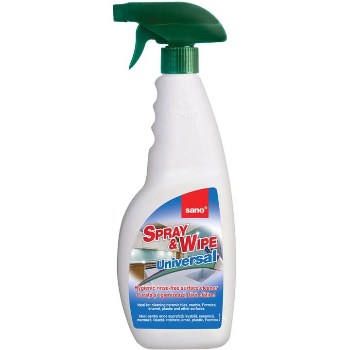 Универсален препарат Sano Spray&Wipe, 750 мл