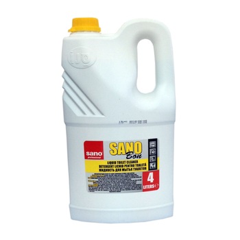 Solutie detartranta Sano pentru vasul toaletei, Bon liquid, 4l Solutie detartranta Sano pentru vasul toaletei, Bon liquid, 4l