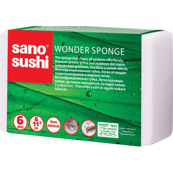 Set bureti universali Sano Sushi Magic Sponge, 6buc