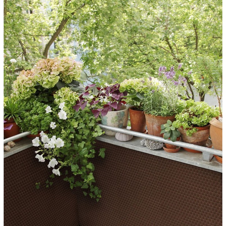 Covoras RattanArt Technorattan, husa balcon, ecran de intimitate, 1200 g/m2 100x100cm RD01 Nuc maro