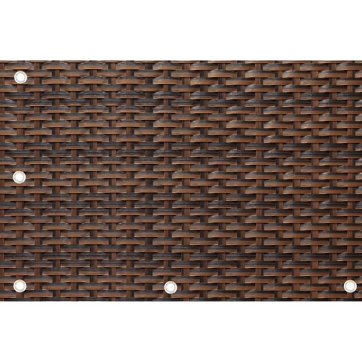 Covoras RattanArt, tehnorattan cu plasa, husa balcon, ecran de intimitate, ecran de intimitate, 750 g/m2 100x100cm RX101 Cupru