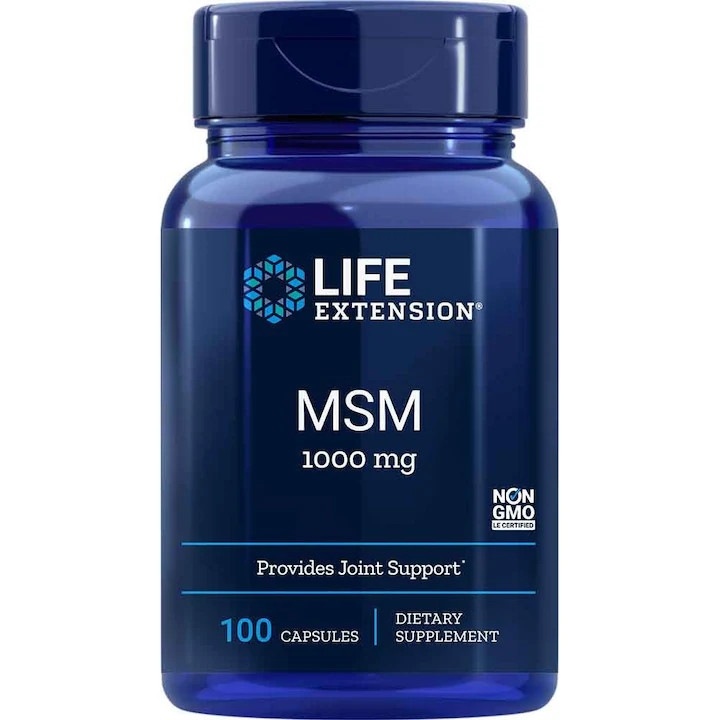 MSM metil-szulfonil-metán, Life Extension, 1000 mg, 100 kapszula