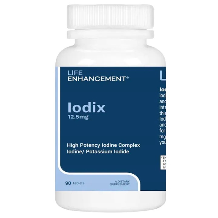 Étrend-kiegészítő, Jód, Jodix, Pajzsmirigy támogatás, Energiabomba, Egészséges szív, 12, 5 mg, 90 kapszula