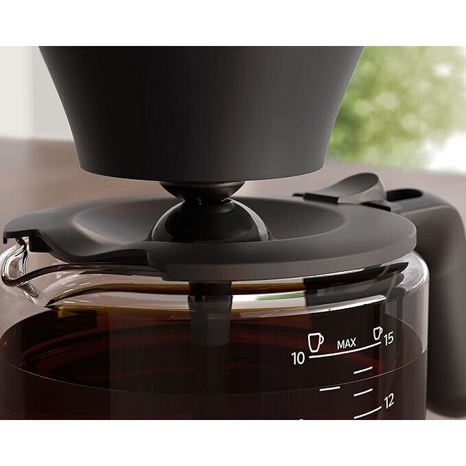 Aparat de Cafea cu filtru Philips HD5416/60, Capacitate 1.25 L, Pana la 15 Cesti, Negru/Argintiu
