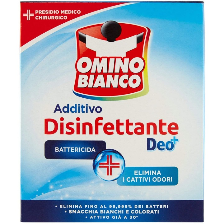 Omino Bianco Mosógép tisztító és fertőtlenítő por, 450g