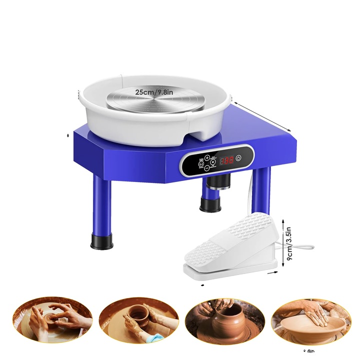 Roata de olarit electrica, 25cm, 350W, set artizanat, priza EU 220V