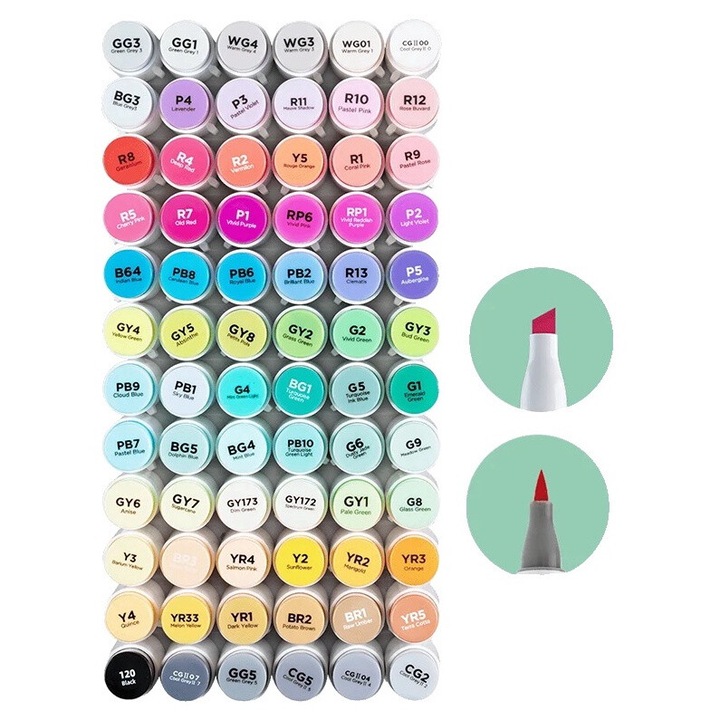 Művészi marker készlet, 72 szín, hordtáska