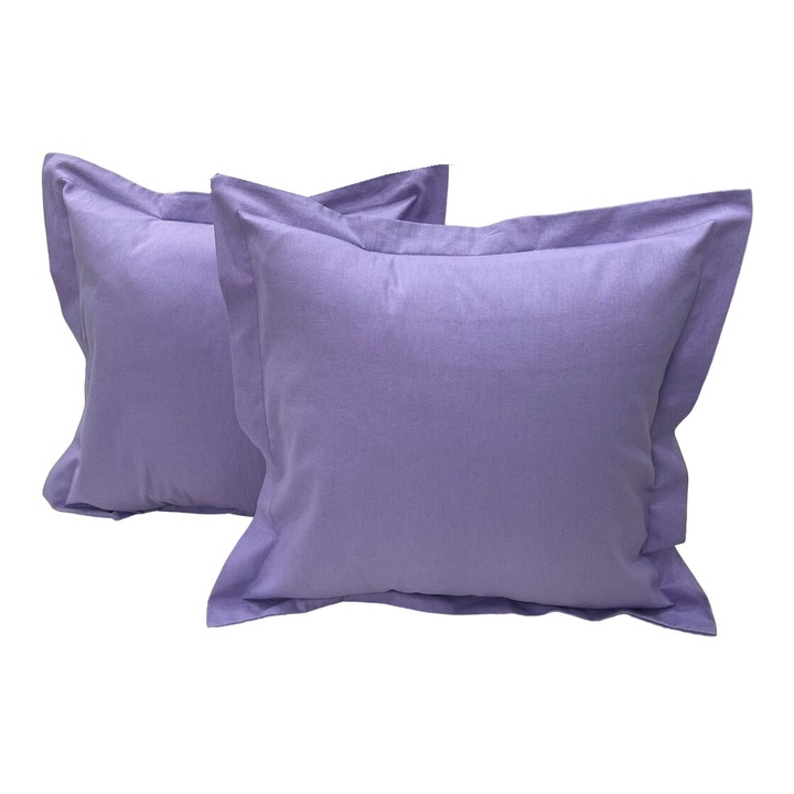 Set doua huse de perna, din olandina culoare indigo, din colectia "Fine & Silky - Liz Line", 70X70cm - SPO70/70271