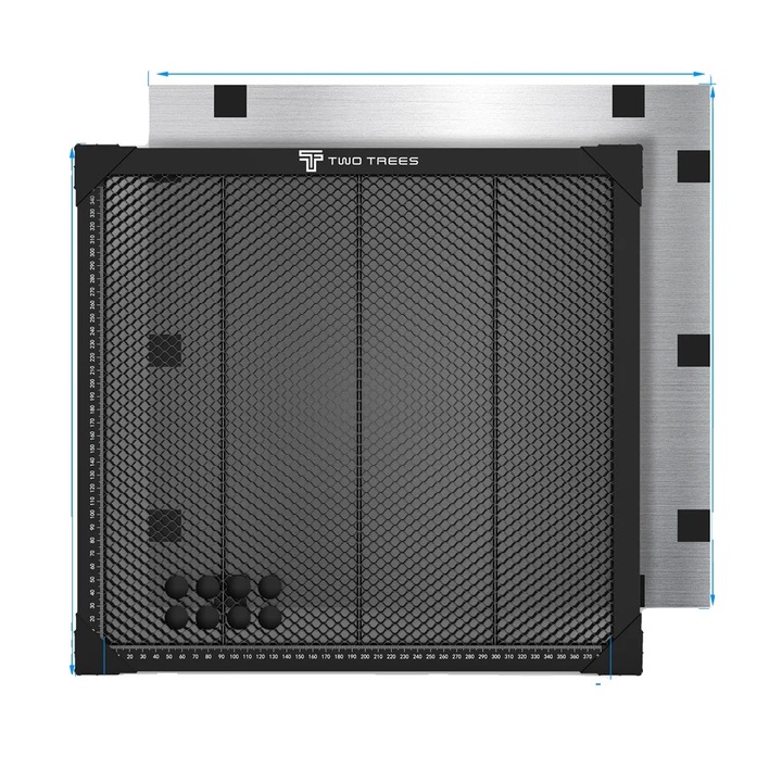 Suport de lucru tip fagure pentru gravura laser, compatibil CO2, 430x400x22mm, gri