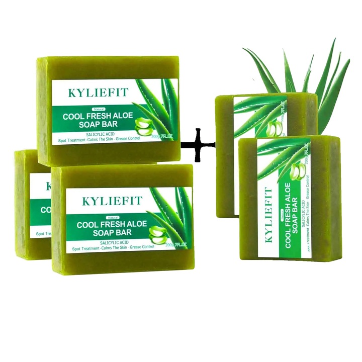 Натурален сапун за лице и тяло, намалява несъвършенствата, контролира себума, 200 г, комплект от 5 броя