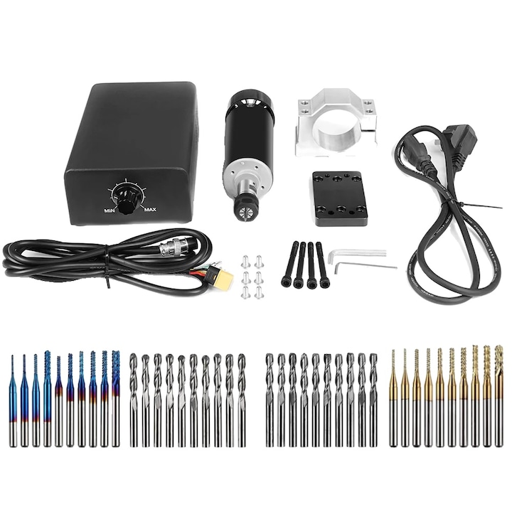 Комплект за фрезоване, 500W, 12000RPM, ER11, охладителна система