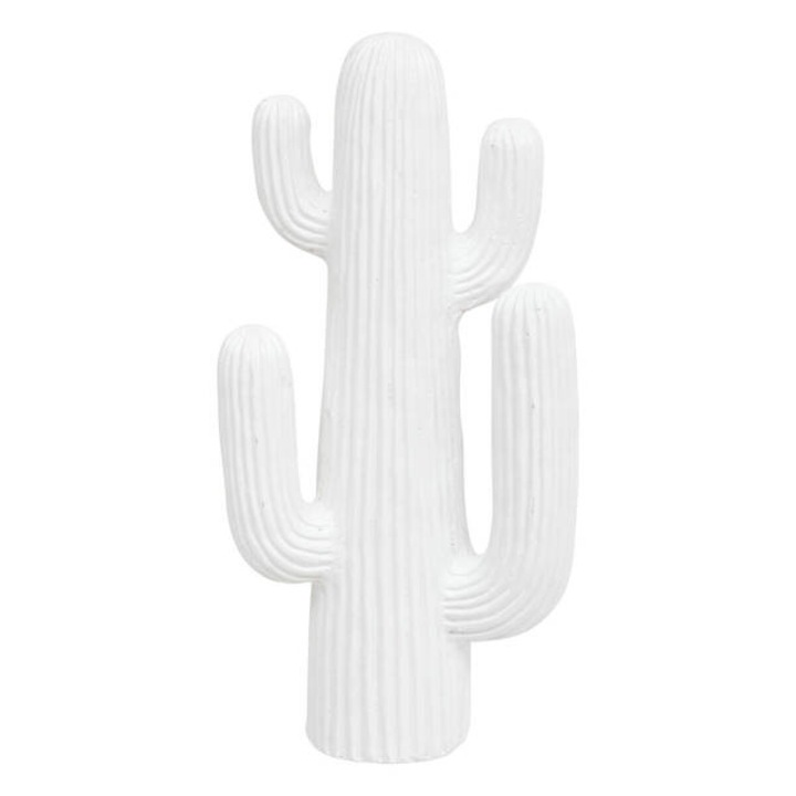 Ornament cactus exterior Rodrigo 38 cm inaltime alb