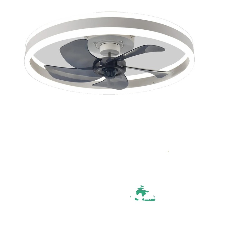 Ventilator de tavan cu lumina, alb, 73W, 5840LM, control de la distanta, dimabil, 50x14cm