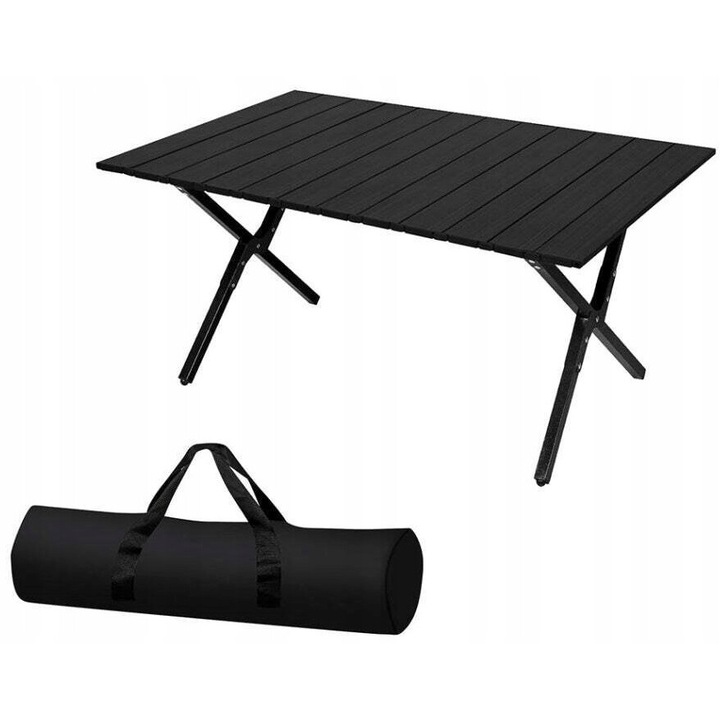 Сгъваема маса за къмпинг M IMPORT 90х60см, алуминий, лесно транспортиране, стабилност