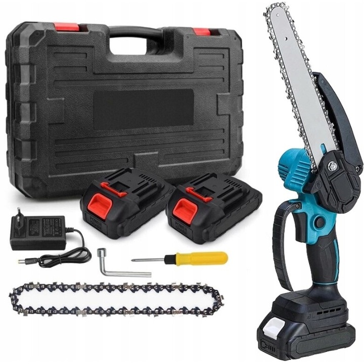 Моторен трион M IMPORT 23B, 6", 2000W, 24V, комплект с батерия, черен/син