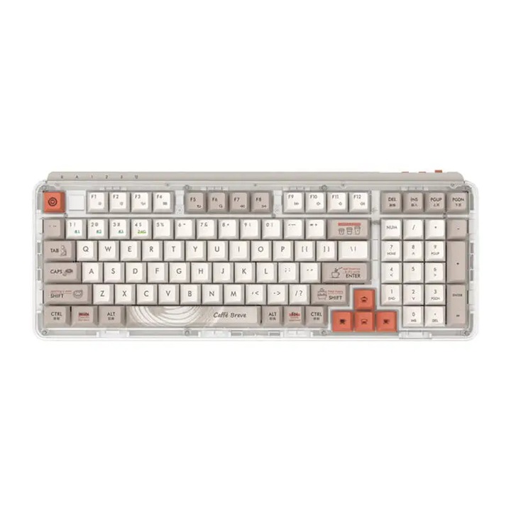 Tastatura mecanica Z830 ProMax, MIIIW, 83 taste, iluminare RGB, culoare cafenie, dimensiuni 377x152x40mm