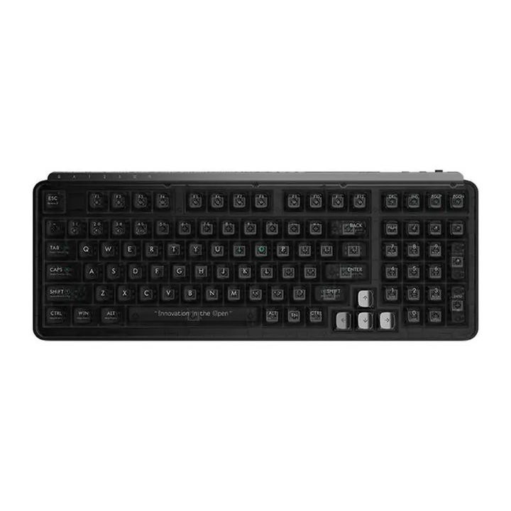 Kit tastatura si mouse, confortabil si silentios, 2.4G wireless, lumini indicatoare, compatibil cu mai multe sisteme, albastru deschis