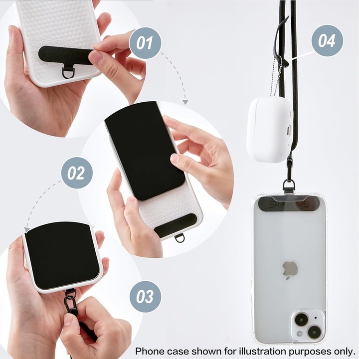 Univerzális telefonpánt, lopásgátló szíj a legtöbb okostelefonhoz, állítható nyaktámasz férfi és női mobiltelefonokhoz, kék