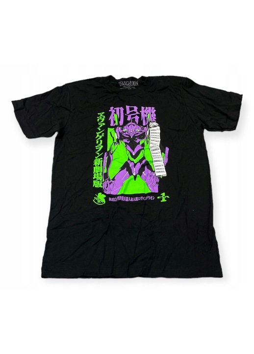 Tricou de dama SPENCER'S EVANGELION cu gat rotund, Bumbac, Negru, S INTL