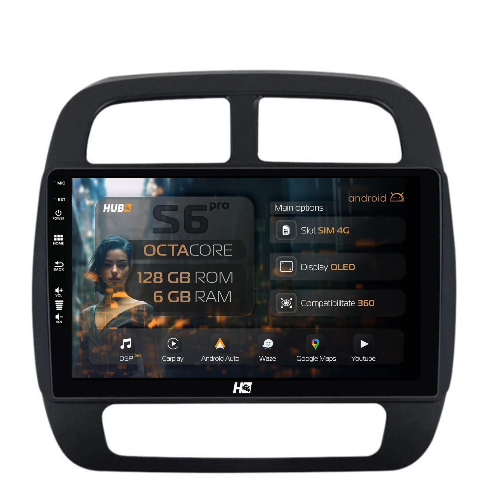 Navigatie Dacia Spring (2021- Prezent), 6GB RAM, 128GB ROM