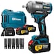1800 N.M Cheie electrica cu impact fara perii Surubelnita de 1/2 inch Cheie fara fir Scule electrice pentru baterie Makita 18V baterii 2*4.0Ah