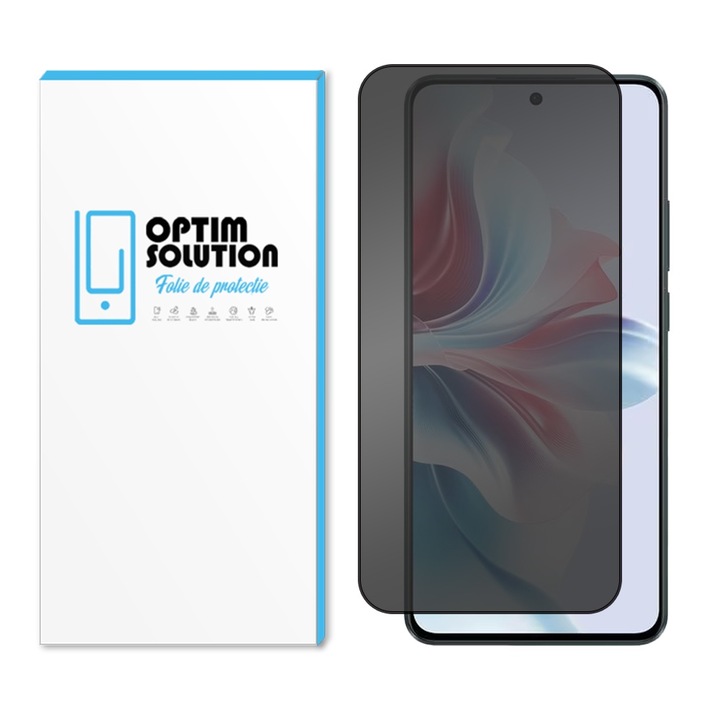 Стъклен протектор с поверителност за Motorola Moto G04, OPTIM SOLUTION, Black