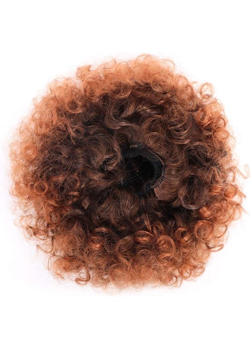 Ponytail Afro Puff scurt pentru femei, ciemnobraz, 15,2x15,2x3,8cm, sintetic