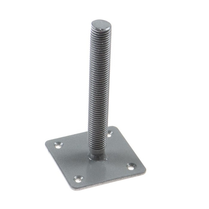 Suport inferior balustrada, gri, 130 mm