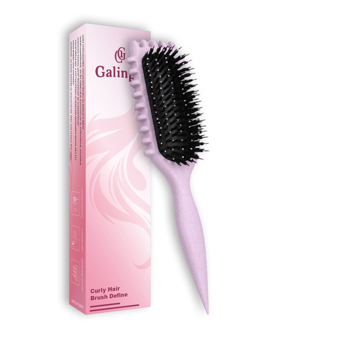 Perie pentru definirea buclelor Galinpo, multifunctionala 5-in-1, violet