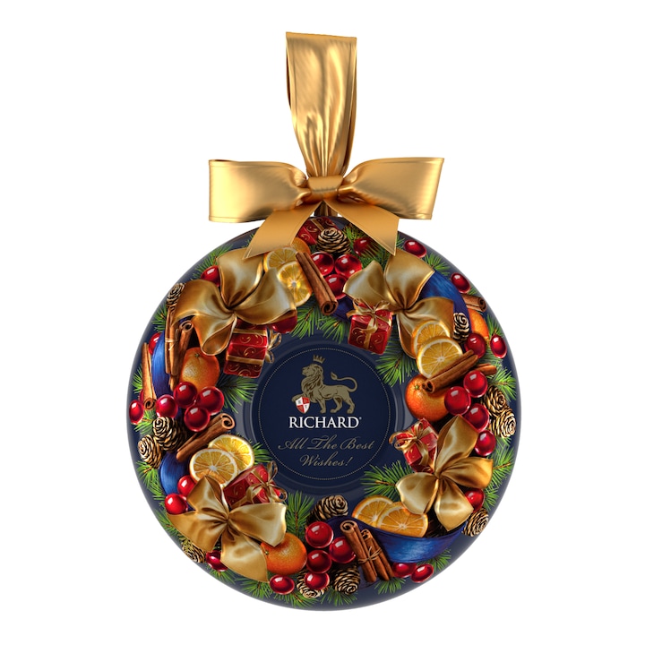 Richard Royal "All the best" черен чай с фибри 80гр, синя метална кутия