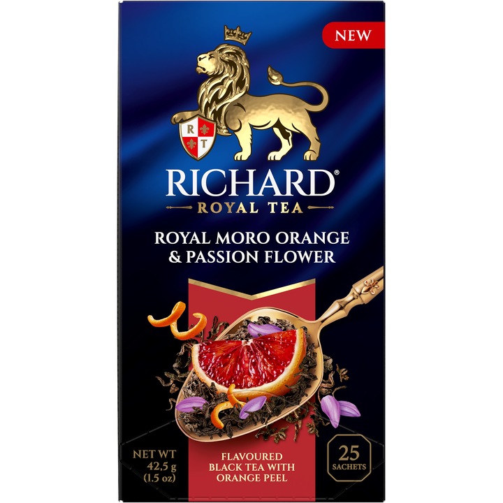 Ceai negru cu aroma de portocale si Calvary, MAY LLc., Richard Royal Moro, 25 plicuri