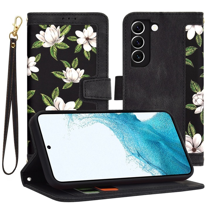 Калъф fixGuard FlipCraft за Samsung Galaxy S22 5G - Flowers of the Dawn