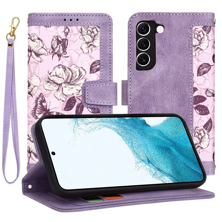 Калъф fixGuard FlipCraft за Samsung Galaxy S22 5G - Mysterious Purple