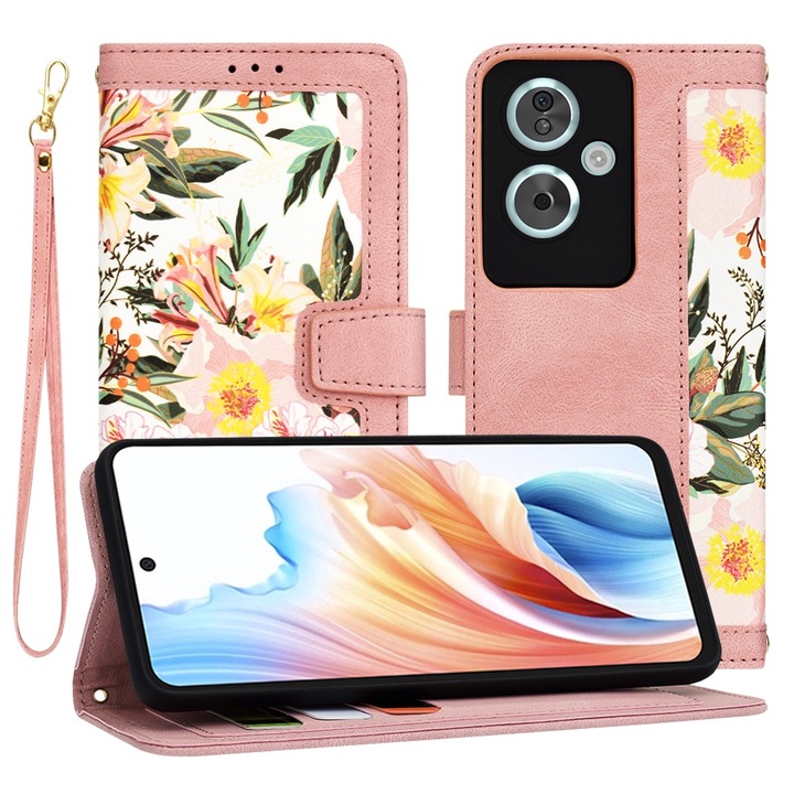 Калъф с висока степен на защита за Oppo A79 5G/OnePlus Nord N30 SE, A37, Еко кожа, Sweetheart Soft Rose