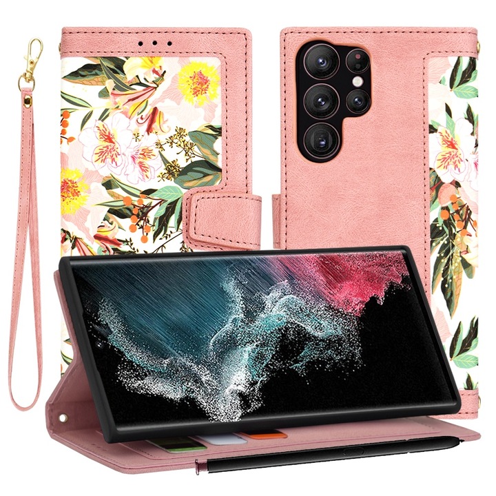 Калъф fixGuard FlipCraft за Samsung Galaxy S22 Ultra 5G - Sweetheart Pink