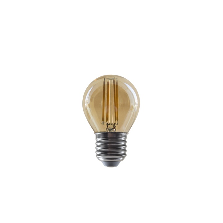 LED лампа Lightex, FILAMENT, 4W, 220V, E27, G45, Топла светлина
