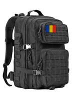 Rucsac tactic Charmorah, model 45L, compartimente cu fermoar si bretele reglabile, negru