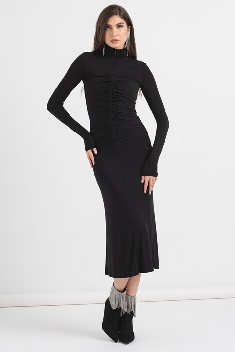 Pinko, Rochie cambrata din amestec de modal, Negru