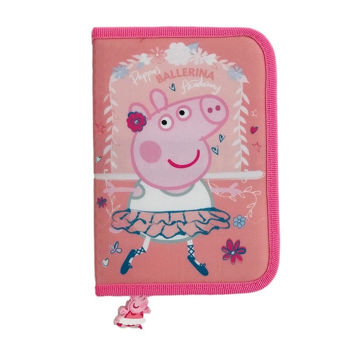 Ученически несесер Disney Peppa Pig 1, С цип и 2 отделения, 21 х 15 х 4 cm, 6+ години