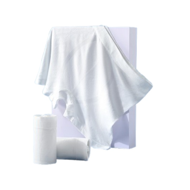 Set 4 boxeri de unica folosinta barbati, 75-100kg, bumbac, Alb, XL