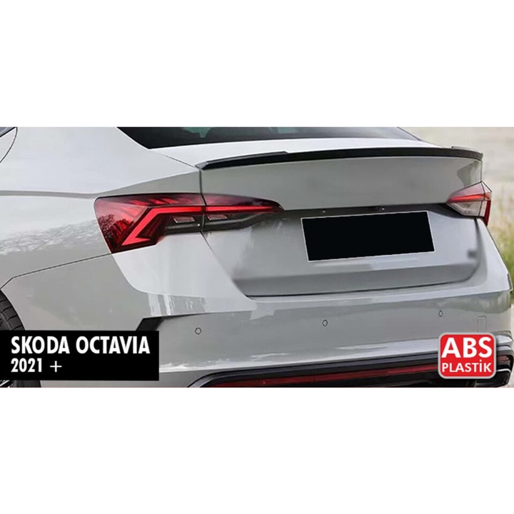 Csomagtér légterelő kompatibilis Skoda Octavia 4 IV 2021->, fényes fekete