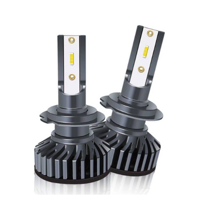 Set 2 becuri auto LED H11 COBS, 100W, lumina alb-rece, 12V, 12.000 lumeni, BZRSH, 6000K